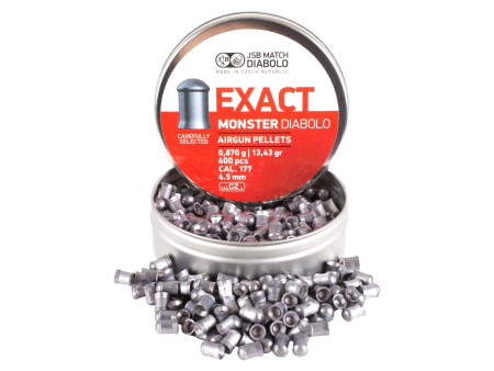 JSB Exact Monster .177 Cal, 13.4 Grains, Cylindrical, 400ct