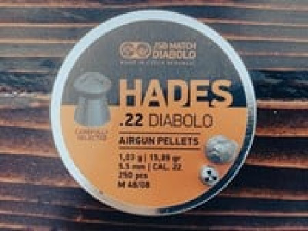 JSB Match Diabolo Hades .22 Cal, 15.89 Grain, Hollowpoint, 250 Count