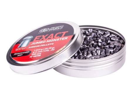 JSB Redesigned Exact Jumbo Monster Deep Skirt .22 Cal, 25.39Grains, Domed, 350ct
