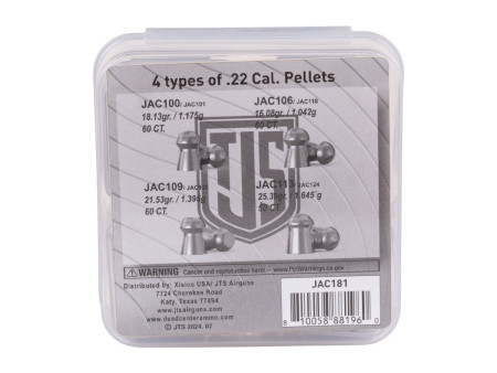 JTS Dead Center Precision Sampler Pack .22 Cal, 230ct