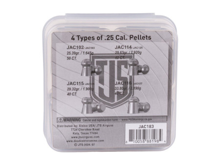 JTS Dead Center Precision Sampler Pack .25 Cal, 170ct