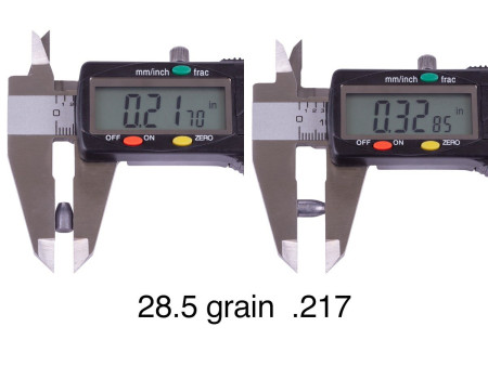 NSA .217 Cal 28.5 grain 225ct, .22 (5.5mm), Grey