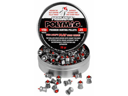 Predator Polymag .25 Cal, 26 Grains, Pointed, 150ct