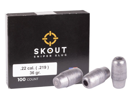 Skout Airguns Sniper Slug, .22 Cal, 36 Grains, Hollowpoint, 100ct
