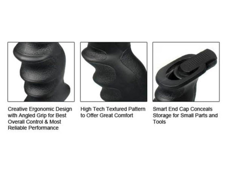 New Gen Combat Foregrip, Finger Grooves, Black