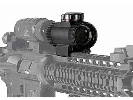 UTG 1x30mm Compact ITA Red/Green Circle Dot Sight, 1/2 MOA, Integral Quick-Detach Weaver/Picatinny Mount