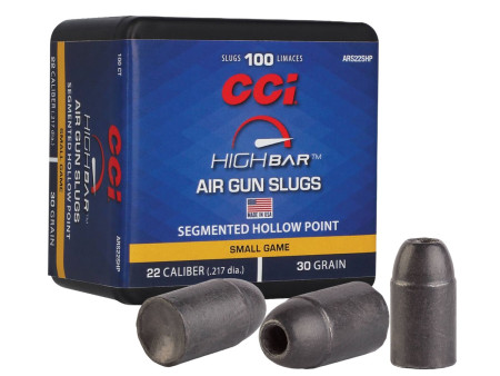 CCI High Bar Air Gun Slugs, .22 Cal, 30gr, Segmented Hollow Point, 100ct