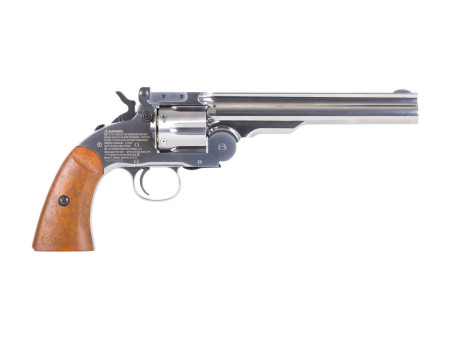 Schofield No. 3 Nickel CO2 BB Revolver, Full Metal