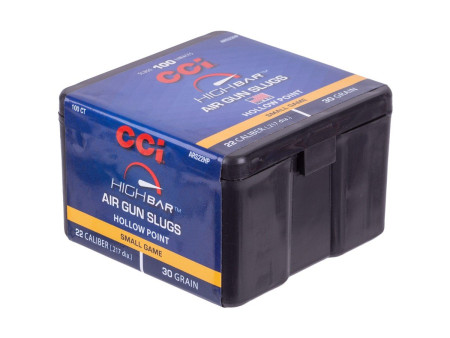 CCI High Bar Air Gun Slugs, .22 Cal, 30gr, Hollow Point, 100ct
