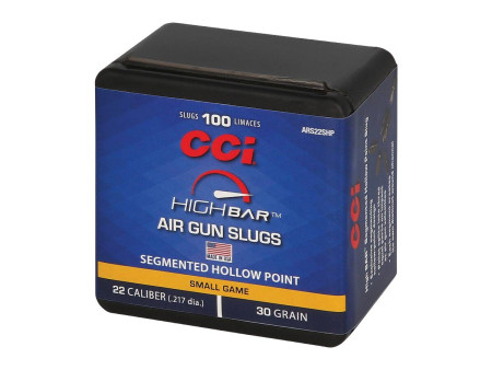 CCI High Bar Air Gun Slugs, .22 Cal, 30gr, Segmented Hollow Point, 100ct