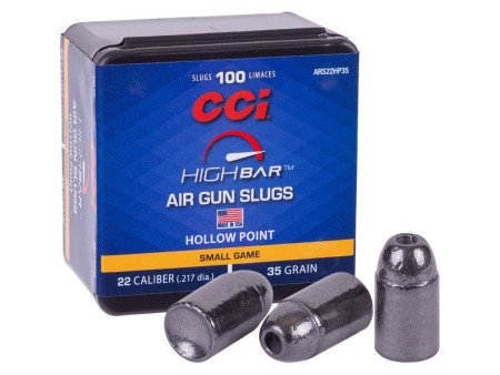 CCI High Bar Air Gun Slugs, .22 Cal, 35gr, Hollow Point, 100ct