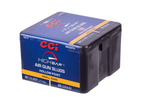 CCI High Bar Air Gun Slugs, .22 Cal, 35gr, Hollow Point, 100ct