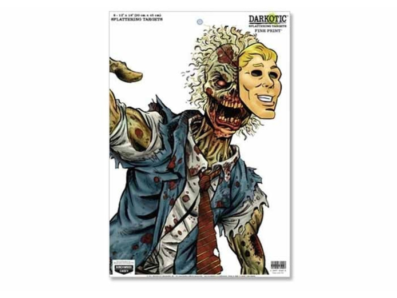 Birchwood Casey Zombie Darkotic Fine Print Splattering Target, 12"x18", 8ct