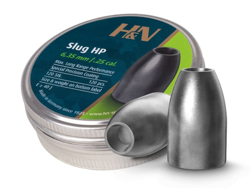 H&N Slug HP, .25 Cal., 34 Grains, Hollowpoint, 120ct