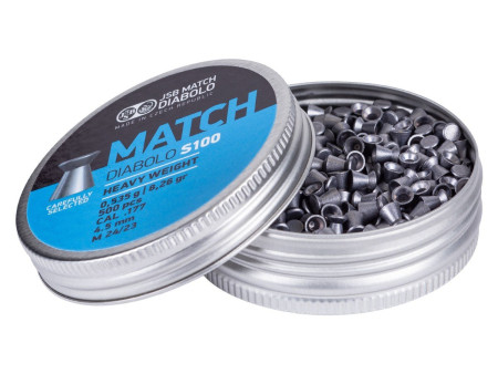 JSB Blue Match Heavy Weight .177 Cal, 8.26 Grains, Wadcutter, 500ct, 4.49mm