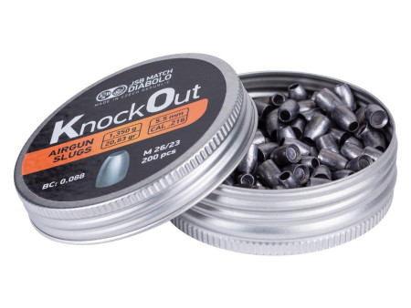 JSB KnockOut Slugs .216 Cal, 20.83gr, Hollowpoint, 200ct