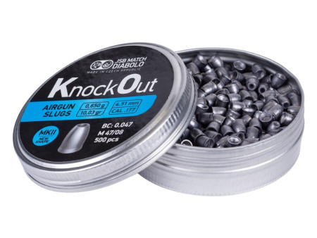 JSB KnockOut Slugs MKII .177 Cal, 10.03 Grains, Hollowpoint, 500ct