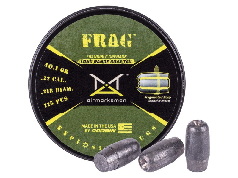 AirMarksman Frag Boat Tail Hollowpoint Slug .218 Cal, 40.1gr, 125ct