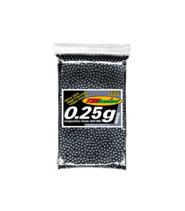 TSD Tactical Precision 6mm plastic Airsoft BBs, 0.25g, 3,000 rds, black